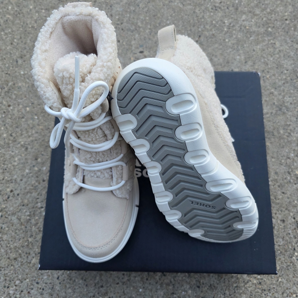 Sorel Explorer Insulated  Cream Winter Boots Women Size 5 - Picture 9 of 14